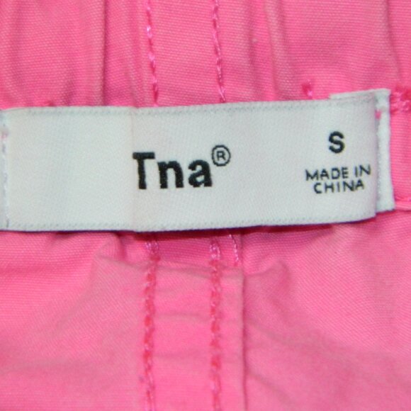 TNA Aritzia Lightweight Neon Pink 100% Cotton Cargo Jogger Pant Size S - Picture 14 of 16